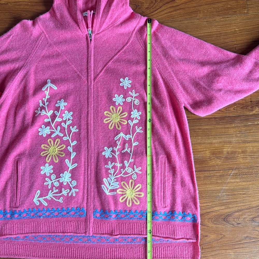 Johnny Was Ryan Zip Up Hoodie in Fuchsia XL NWT - Picture 10 of 13